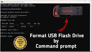 Format USB Flash Drive by Command Prompt | CMD | FORMAT PENDRIVE | Genuine Tech