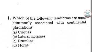 JNU Geography entrance mcq 1 COMPLETE SOLUTION answer SOURAV SIR,S CLASSES