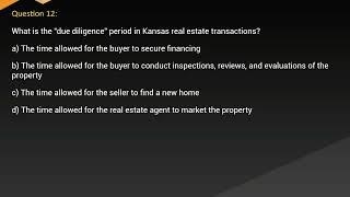 Kansas Real Estate Salesperson Exam Free Practice Questions