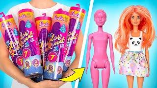 COOL UNBOXING! 5 BARBIE-PUPPEN, DIE DIE FARBE DES WASSERS VERÄNDERN