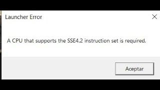 SSE 4.2 error en csgo2 | "Solucion/fix"  + muerte de los cpus antiguos