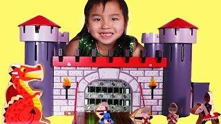 Jannie Pretend Play with Wooden Castle Playset