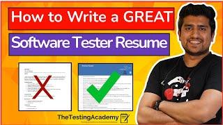 How to Write a GREAT Software Tester RESUME?   | QA Resume for Freshers & Experienced