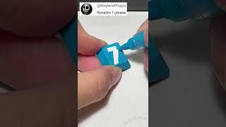 Drawing Cristiano Ronaldo Jersey number 7 on the keyboard #shorts #diy #art #tiktok #customkeys
