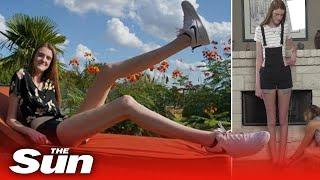 'I have the world's longest legs' — 6ft9" Texan teen, 17, breaks world record for longest legs