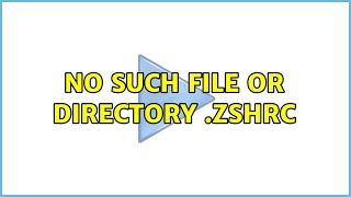 No such file or directory .zshrc