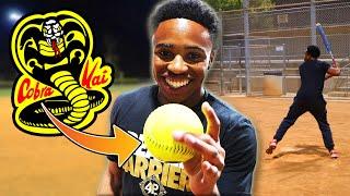 Dallas Young (Kenny) From COBRA KAI Plays Softball With Dodgerfilms! *Behind The Scenes*