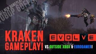 EVOLVE - ALL NEW GAMEPLAY - Kraken in Action! (vs Outside Xbox & Eurogamer)