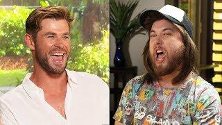 Ozzy Man & Chris Hemsworth Interview + GUESS THE AUSSIE SLANG (Expert Mode)