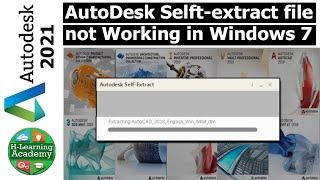 How to Autodesk/AutoCAD/3D Max self-extract file or (.sfx .exe ) not working in windows 7