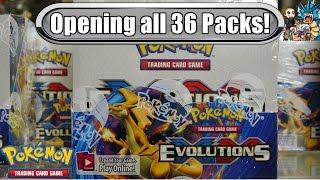 Early XY Evolutions booster box opening! All 36 packs! Pokemon TCG unboxing