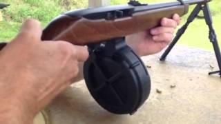 Ruger 10/22 with drum magazine