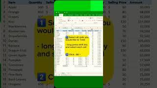 Auto Sam function for Excel tutorial #exceltutorial #msexcel #microsoft