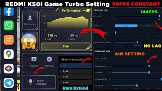 MIUI 14 Game Turbo 7.8.0 Best Settings  90 Fps Constant No Lag Redmi K50i  Game Turbo Settings 