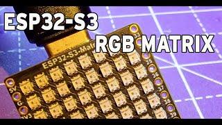 Tiny ESP32 S3 8x8 RGB Matrix dev board by Waveshare first looks.