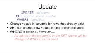 SQL Insert, Update, & Delete