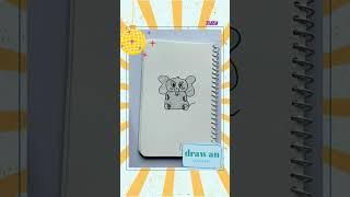 Easy steps to draw a cute elephant baby