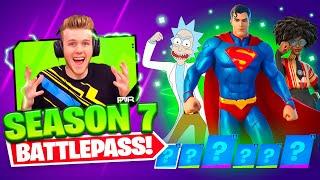 *NEW* SEASON 7 Rick & Morty BATTLEPASS In Fortnite! (Superman + More)