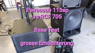 voice acoustic Paveo sub-115 sp vs rcf 705 A / B vergleich