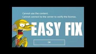 Fix PS4 Cannot Connect to Server to Verify the License How to Restore Licenses Fix