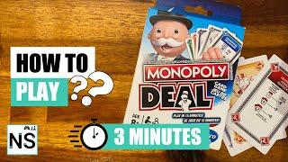 How To Play Monopoly Deal in 3 Minutes (Monopoly + Card Game)