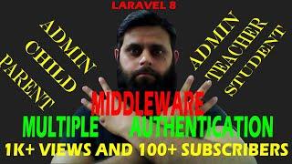 how to use multiple Authentication in Laravel 8  using Middleware |mutli auth |Multi auth Laravel 8