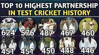 Top 10 Highest Partnership In Test Cricket History | Highest All Wickets Partnership In Test