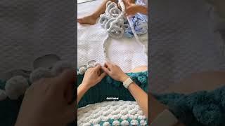 Плед из плюшевой пряжи #diy #wb #декордлядома #новыйгод #рекомендации #video #diy #design #ремонт