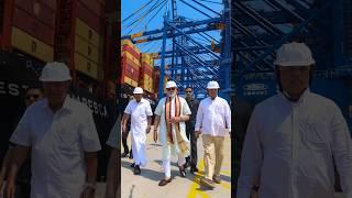 Bird eye view of Vizhinjam International seaport  #shorts