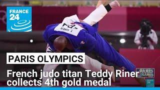 French judo titan Teddy Riner collects 4th gold medal after defeating South Korea's Kim Min-Jong