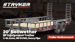 20' Heavy Pipe Rail Equipment Trailer - 8K Axles