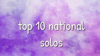 Top 10 national solos