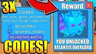 3 SECRET BUBBLE GUM SIMULATOR ATLANTIS PET CODES! Roblox