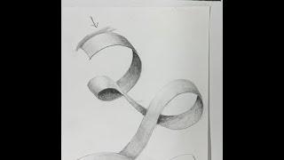 Graphite Ribbon Drawing and Shading techniques