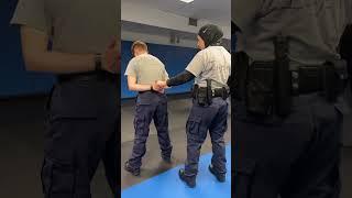 Handcuffing is harder than it looks  #Dayinthelife #police  #academylife