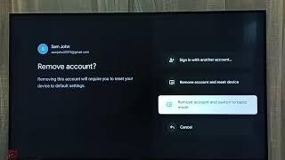 HISENSE Smart Google TV : How to Delete Google TV Account or Profile