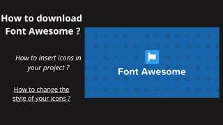 How to download and use FontAwesome icons within your HTML project ? a step by step guide.