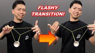 [Popular & Flashy] 1.5 to 1.0 Green Triangle Transition [REWIND Yo-Yo Trick Tutorial] #yoyo