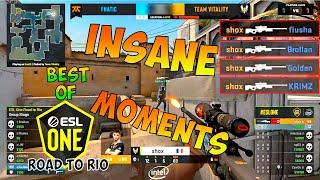 BEST of ESL One MAJOR: Road to Rio! CS GO PRO HIGHLIGHTS! INSANE MOMENTS! part 1