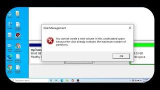 How To Fix The Selected Disk already contains the maximum number of partitions @rstech_