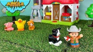 FARM ANIMALS Hide and Seek! "Jungle Daddy" little people animal toys toddlers kids