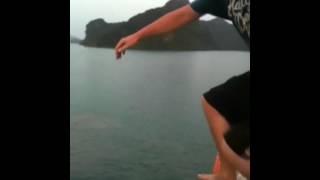 Halong Bay - Jumping From A Junk Boat