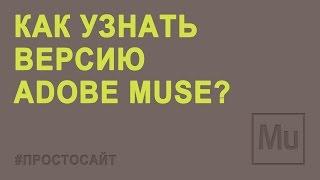 Как узнать какая версия Adobe Muse установлена?