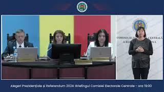 Alegeri Prezidențiale și Referendum 2024: Briefingul Comisiei Electorale Centrale - ora 19.00