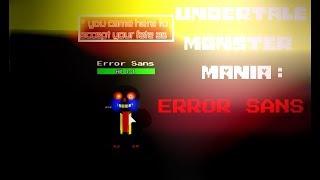 Undertale Monster Mania: ERROR Sans (Roblox)