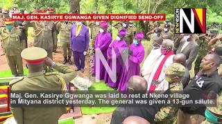 Maj. Gen. Kasirye Ggwanga was laid to rest at Nkene village in Mityana district