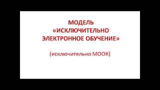 Модель "Исключительно электронное обучение"