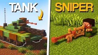 Minecraft: 10+ MILITARY Build Hacks & Ideas!