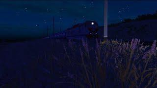 Trainz 12 ночная поездка по карте Сура из салона плацкарта