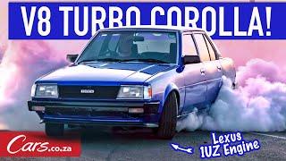 Mad V8 Corolla Engine Swap...with a hidden turbo! Handbuilt in SA